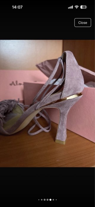 Sandalias suede atadas Alma en Pena Talla 39