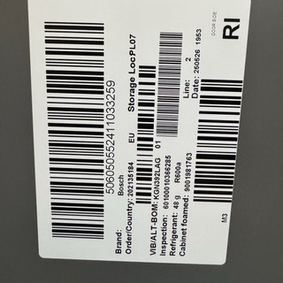 Nevera Bosch Serie 4 KGN392LAG altura 2,02
