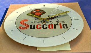 Orologio da Parete Pubblicitario Caffè Saccaria