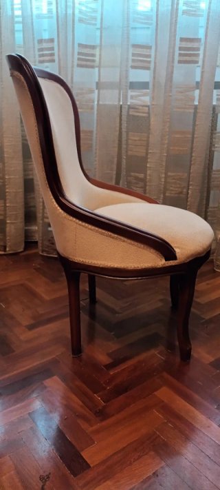 Silla/Butaca Estilo Isabelino Beige
