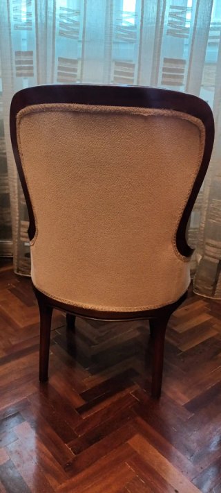 Silla/Butaca Estilo Isabelino Beige