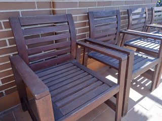 Sillas de exterior Applaro de madera