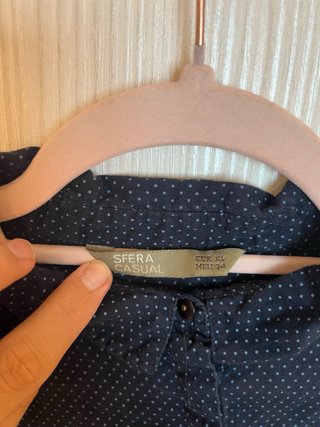 Camisa Sfera azul lunares