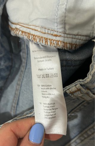 Jeans NA-KD x Celia Blue Ricami Taglia XS