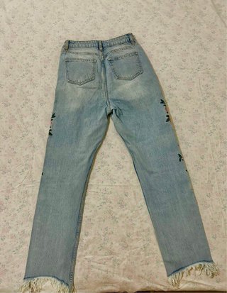 Jeans NA-KD x Celia Blue Ricami Taglia XS