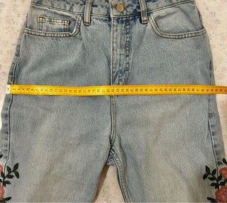 Jeans NA-KD x Celia Blue Ricami Taglia XS