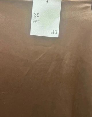 Falda larga encaje marrón Talla 38