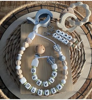 Chupetero personalizado con nombre