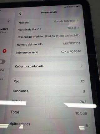 iPad Air M2 LTE Azul/Morado