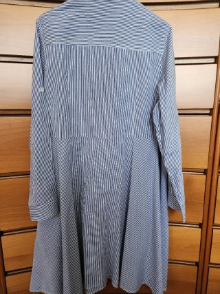 Abito cotone righe blu/bianco
