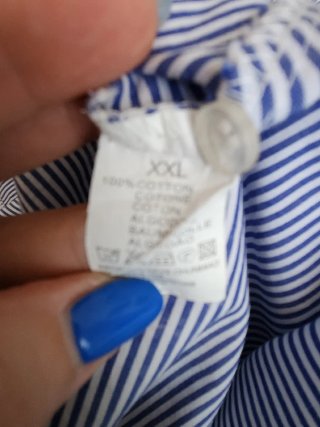 Abito cotone righe blu/bianco