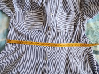 Abito cotone righe blu/bianco