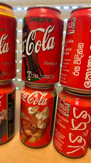 10 Lattine Coca-Cola Vuote da Collezione