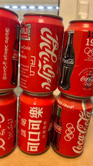 10 Lattine Coca-Cola Vuote da Collezione