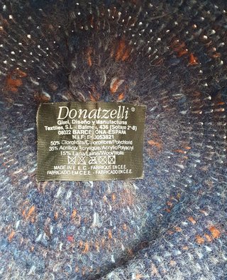Gorro de lana Donatzelli azul y naranja