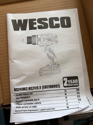 Taladro Percutor WESCO Brushless Nuevo