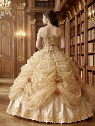 Vestido de la Bella y la Bestia, para eventos.