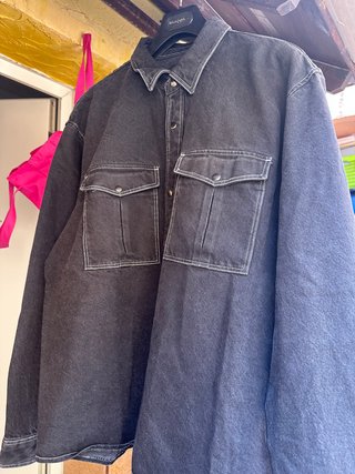 Pull&Bear Chaqueta Negra/Gris