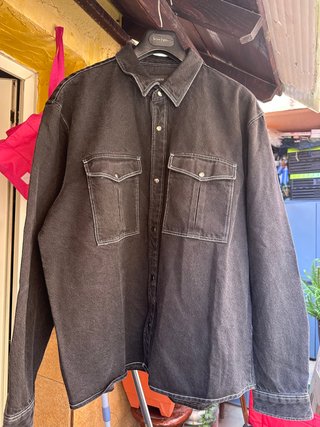 Pull&Bear Chaqueta Negra/Gris