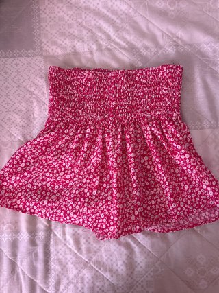 Falda-pantalón corta flores