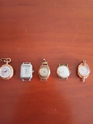 Lote 5 Relojes Chapados Oro