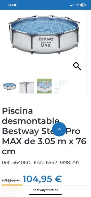 Piscina Bestway Steel Pro MAX 3.05m