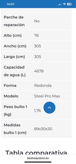 Piscina Bestway Steel Pro MAX 3.05m