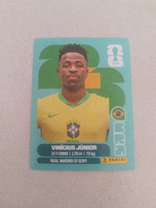 Cromo Vinicius Jr. Panini Brasil FIFA 2026