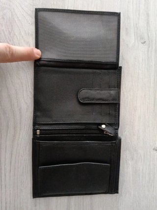 Cartera de piel Chacon negra a estrenar