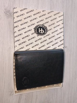 Cartera de piel Chacon negra a estrenar