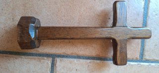 Crocefisso vintage in legno con figura