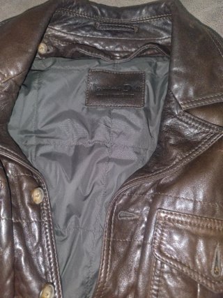 Chaqueta hombre cuero genuino