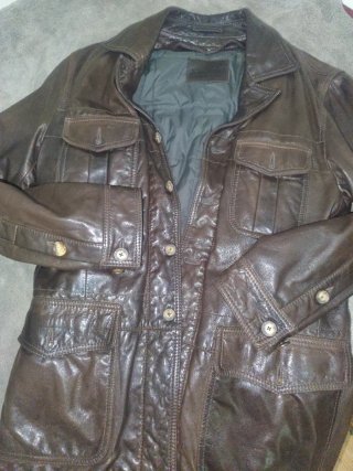 Chaqueta hombre cuero genuino
