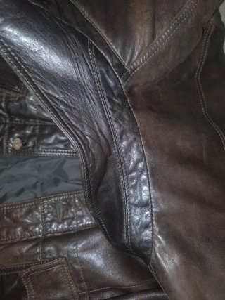 Chaqueta hombre cuero genuino