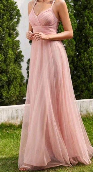 Vestido de fiesta rosa