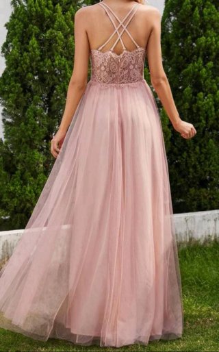 Vestido de fiesta rosa