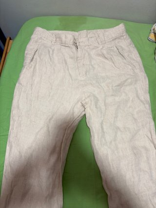 Pantalón Zara - Hombre - Lino Beige Talla 42