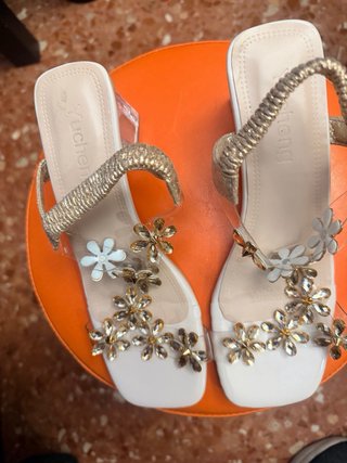 Sandalias preciosas con pedrería