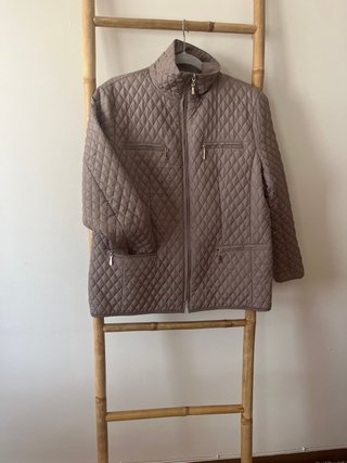 Chaqueta acolchada beige/marrón