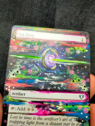 Carta Sol Ring pintada a mano