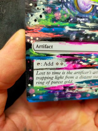 Carta Sol Ring pintada a mano