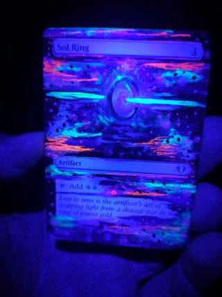 Carta Sol Ring pintada a mano