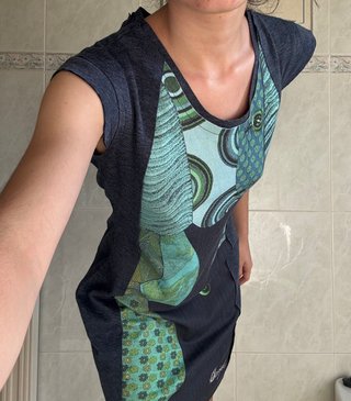 Vestido Desigual patchwork étnico