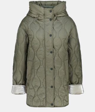 Abrigo Southern Cotton verde acolchado mujer
