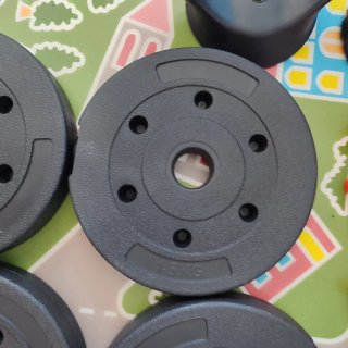 Conjunto de pesas para gimnasio en casa