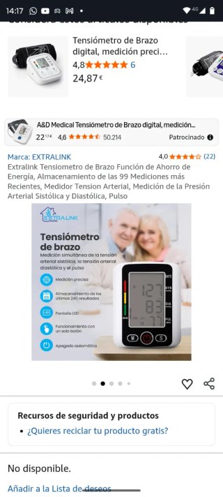 Tensiómetro de Brazo pantalla digital