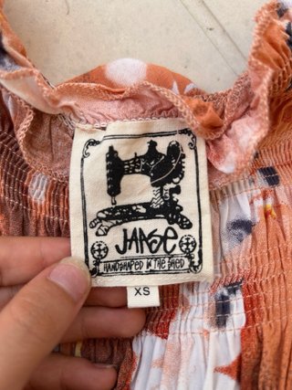 Vestido Jaase Talla XS Estampado Floral Naranja