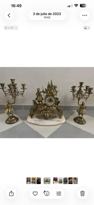 Candelabros de bronce con figuras