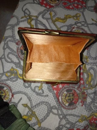 Monedero Piel Vintage Marrón