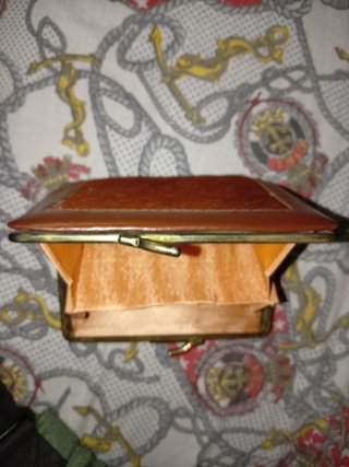 Monedero Piel Vintage Marrón